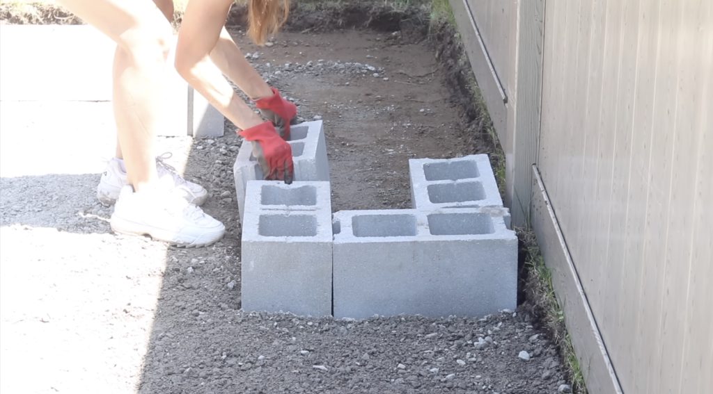 laying the first blocks 